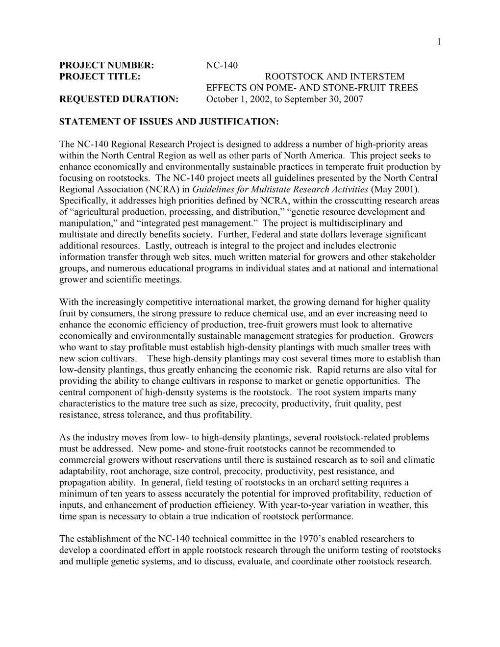 Projecttitle:Rootstock and Interstem Effects on Pome- and Stone-Fruit Trees