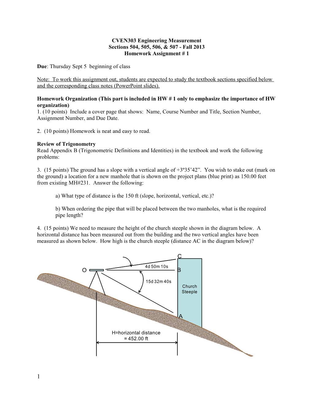 CVEN303 Engineering Measurement