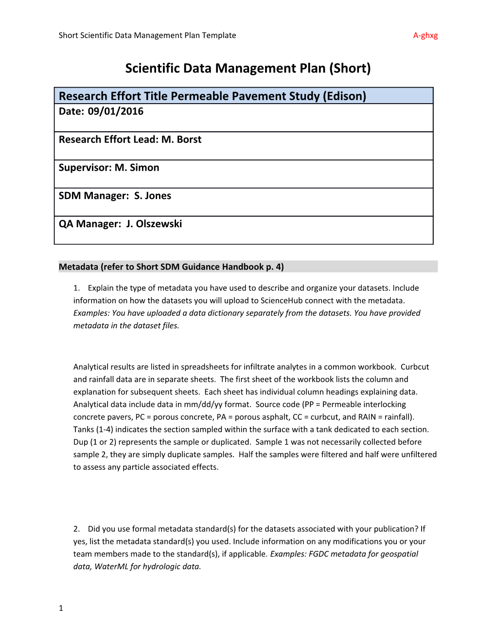Short Scientific Data Management Plan Templatea-Ghxg