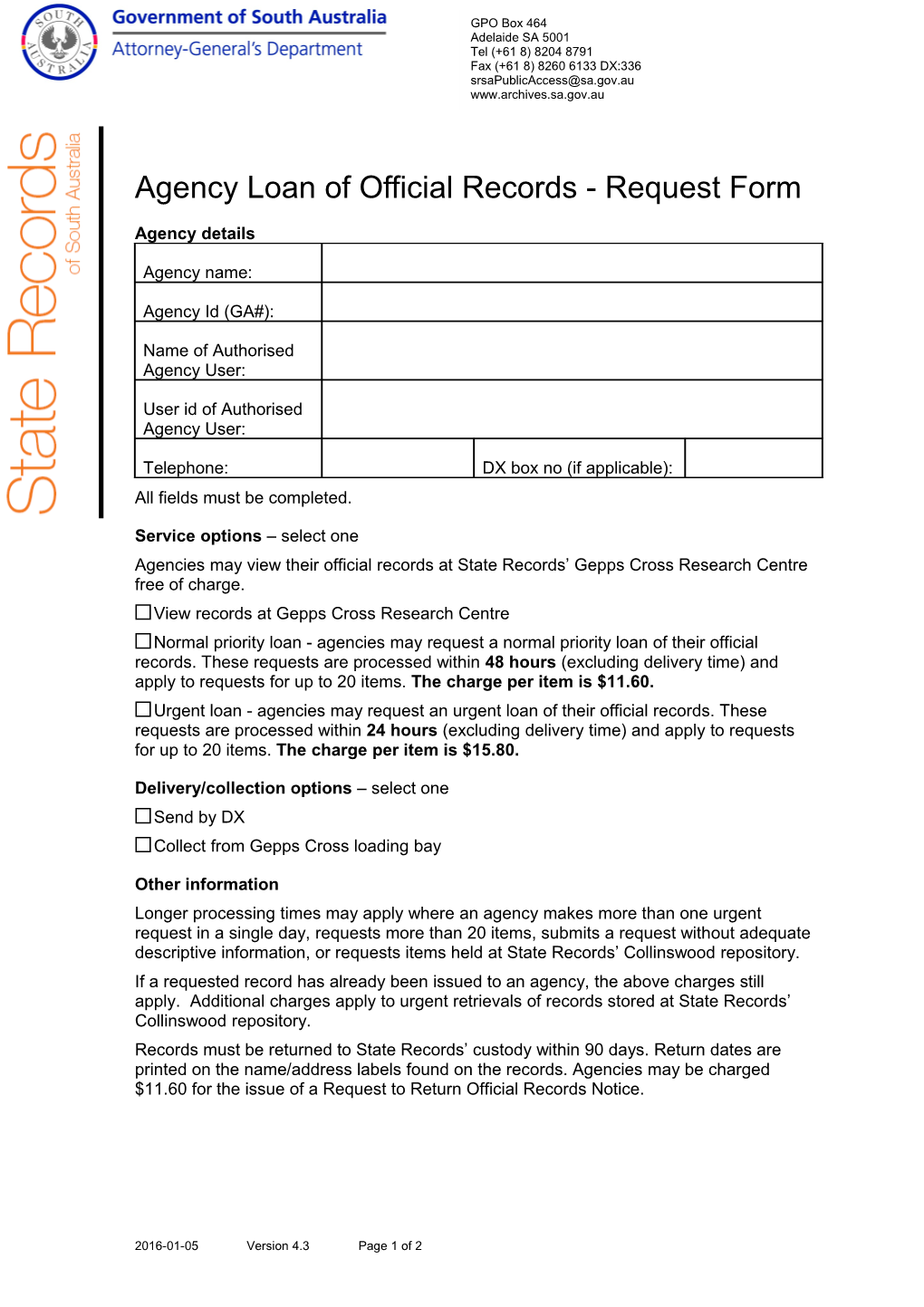 20160105 Agency Loan of Official Records - Request Form Final V4.3