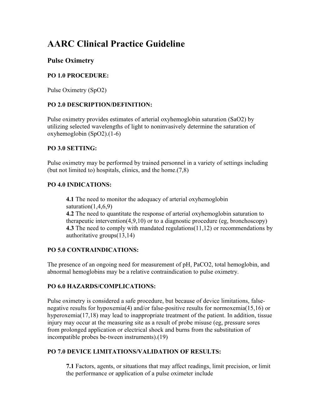 AARC Clinical Practice Guideline