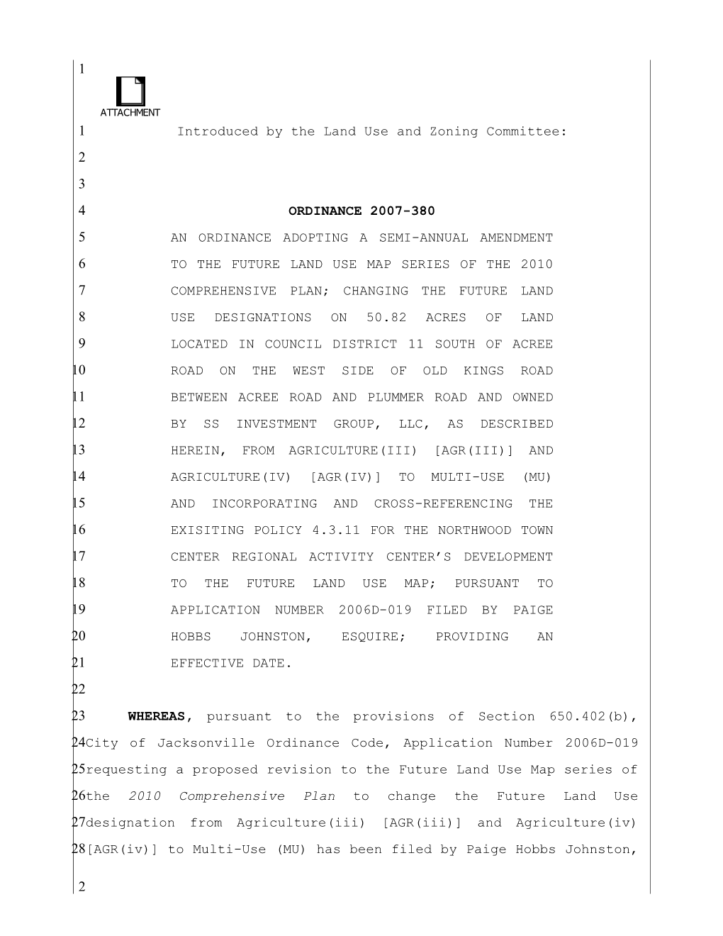 Introduced by the Land Use and Zoning Committee