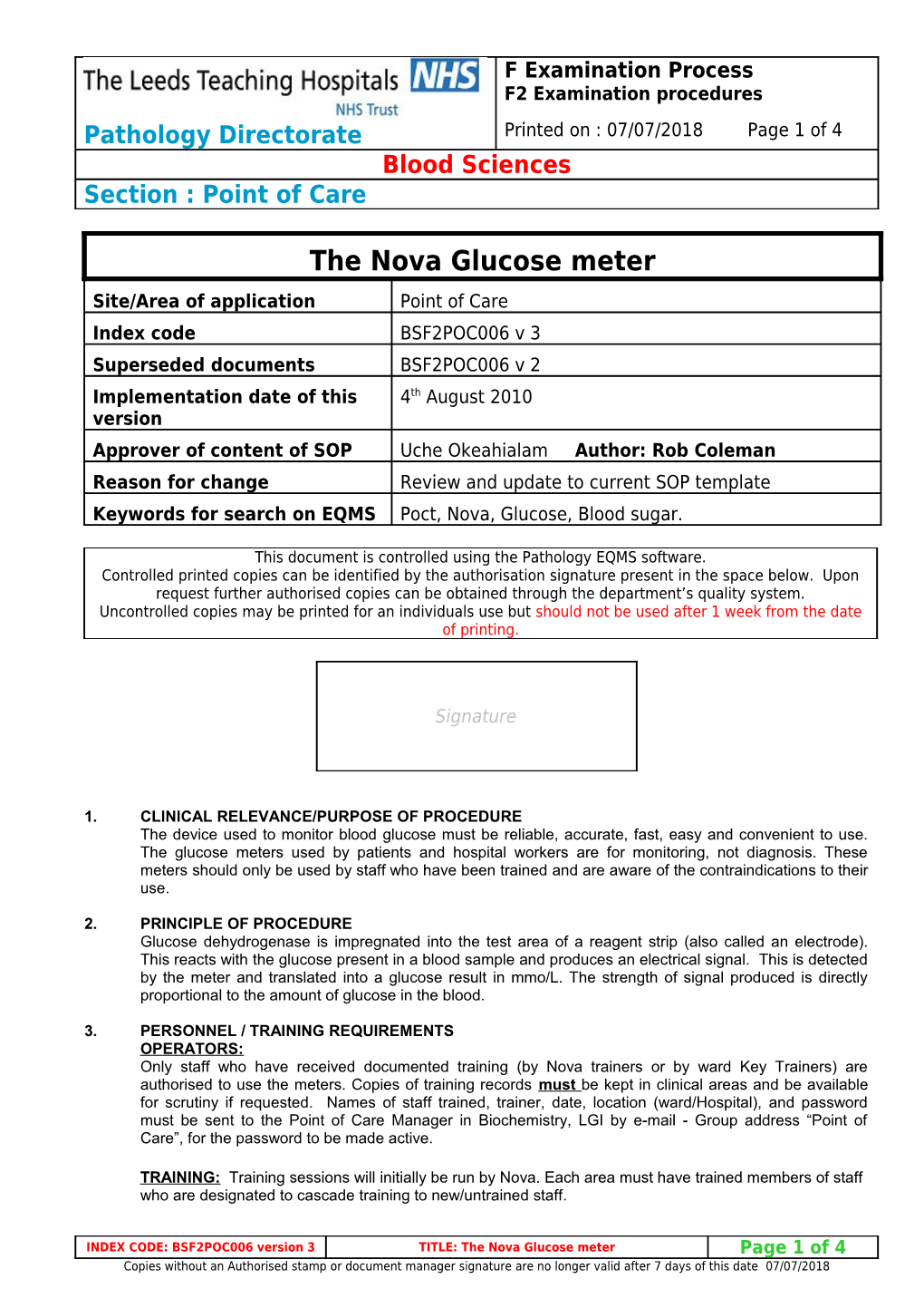 1. Clinical Relevance/Purpose of Procedure s1