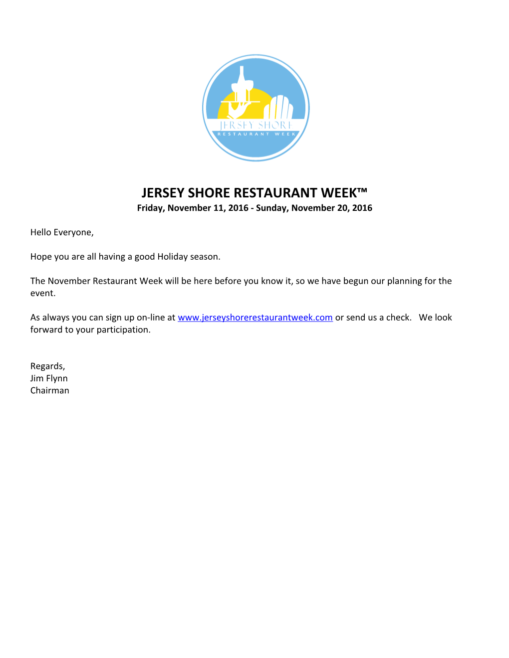 Jersey Shore Restaurant Week