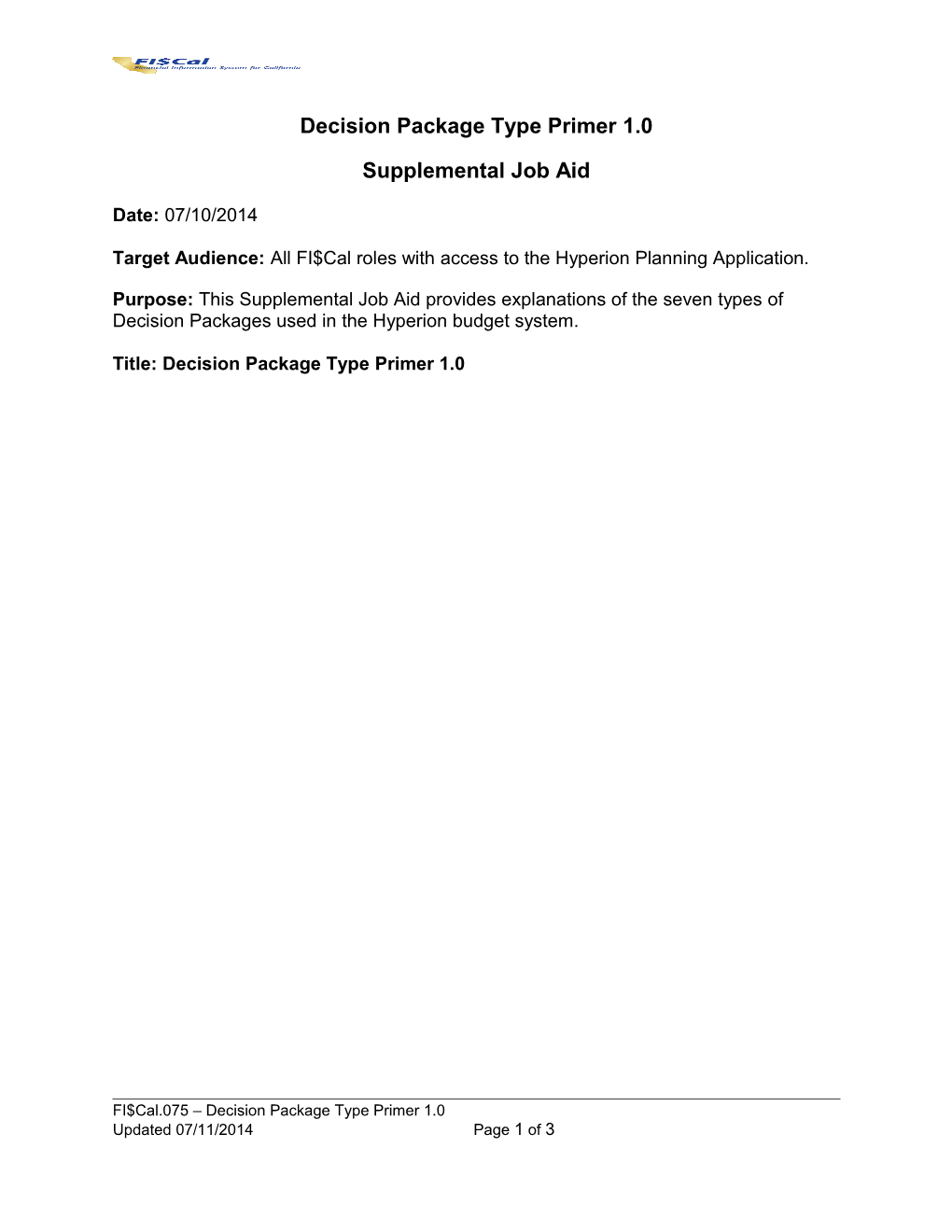 Supplemental Job Aid s2