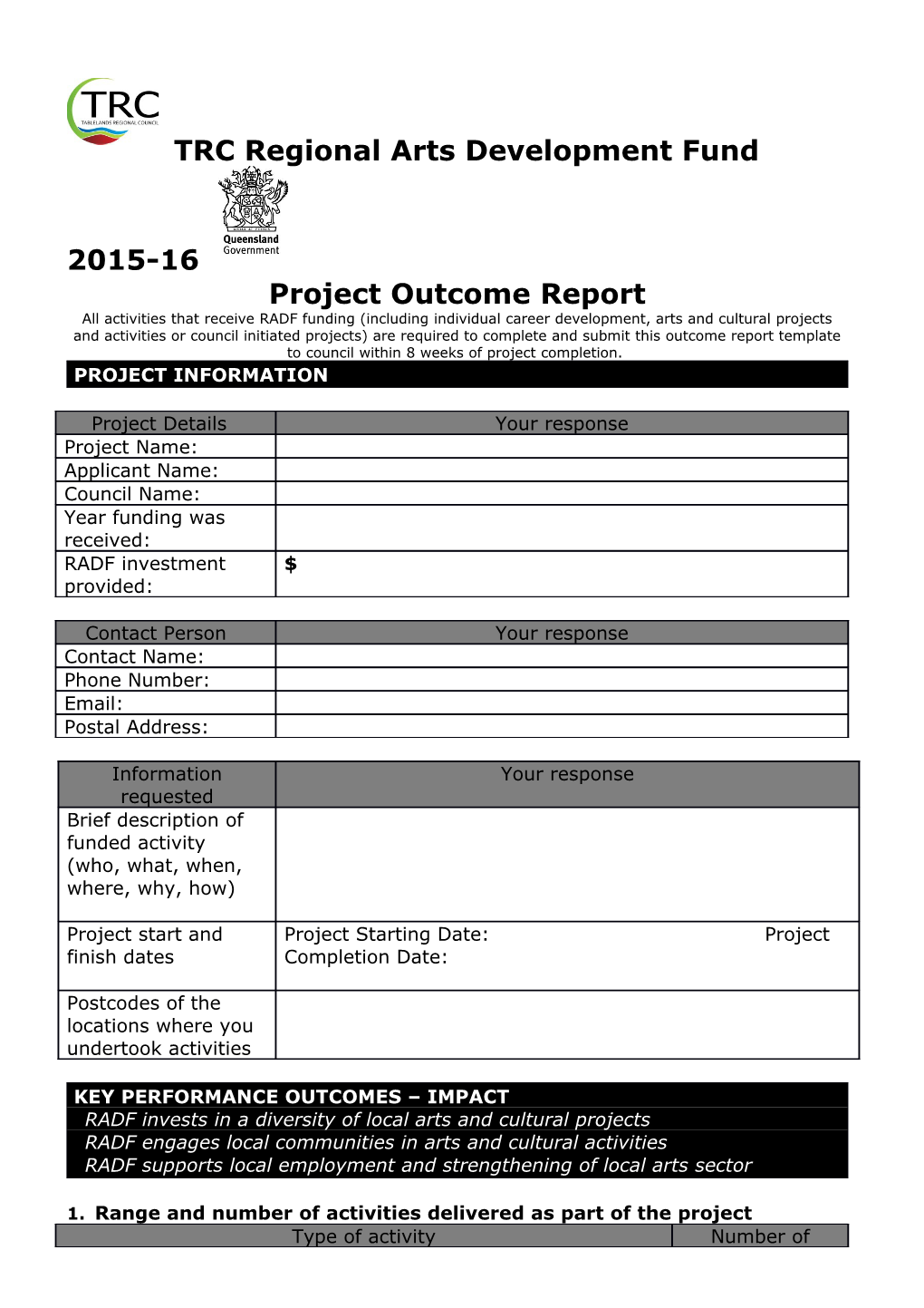 Project Outcome Report