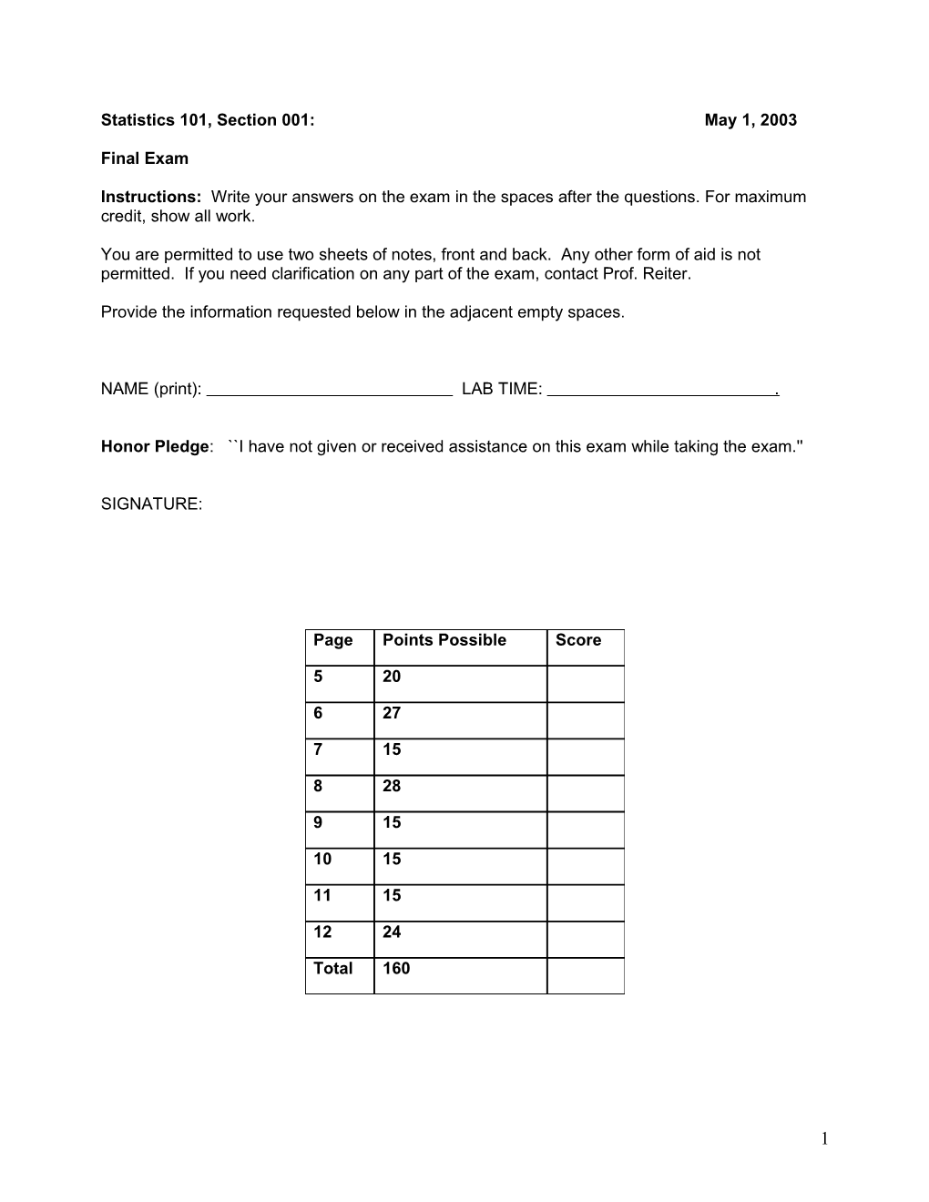 Practice Midterm Exam