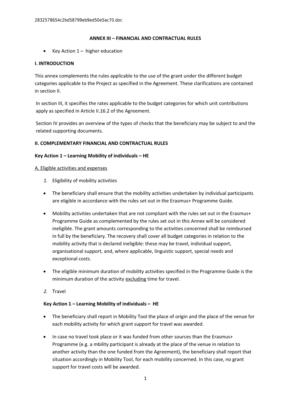 Annex Iii Financial and Contractual Rules