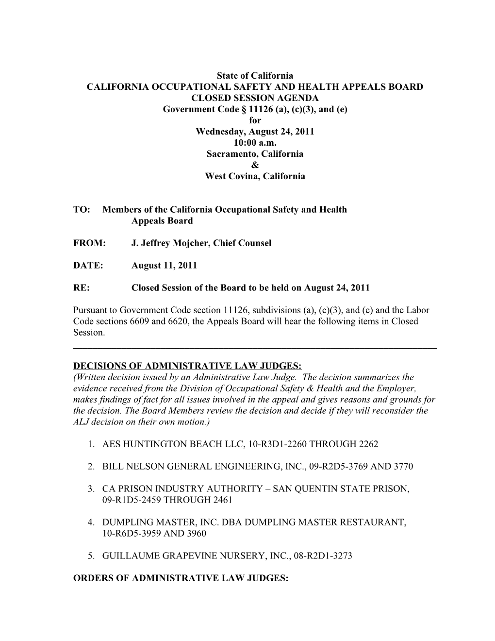 California Occupational Safety & Health Appeals Board s2