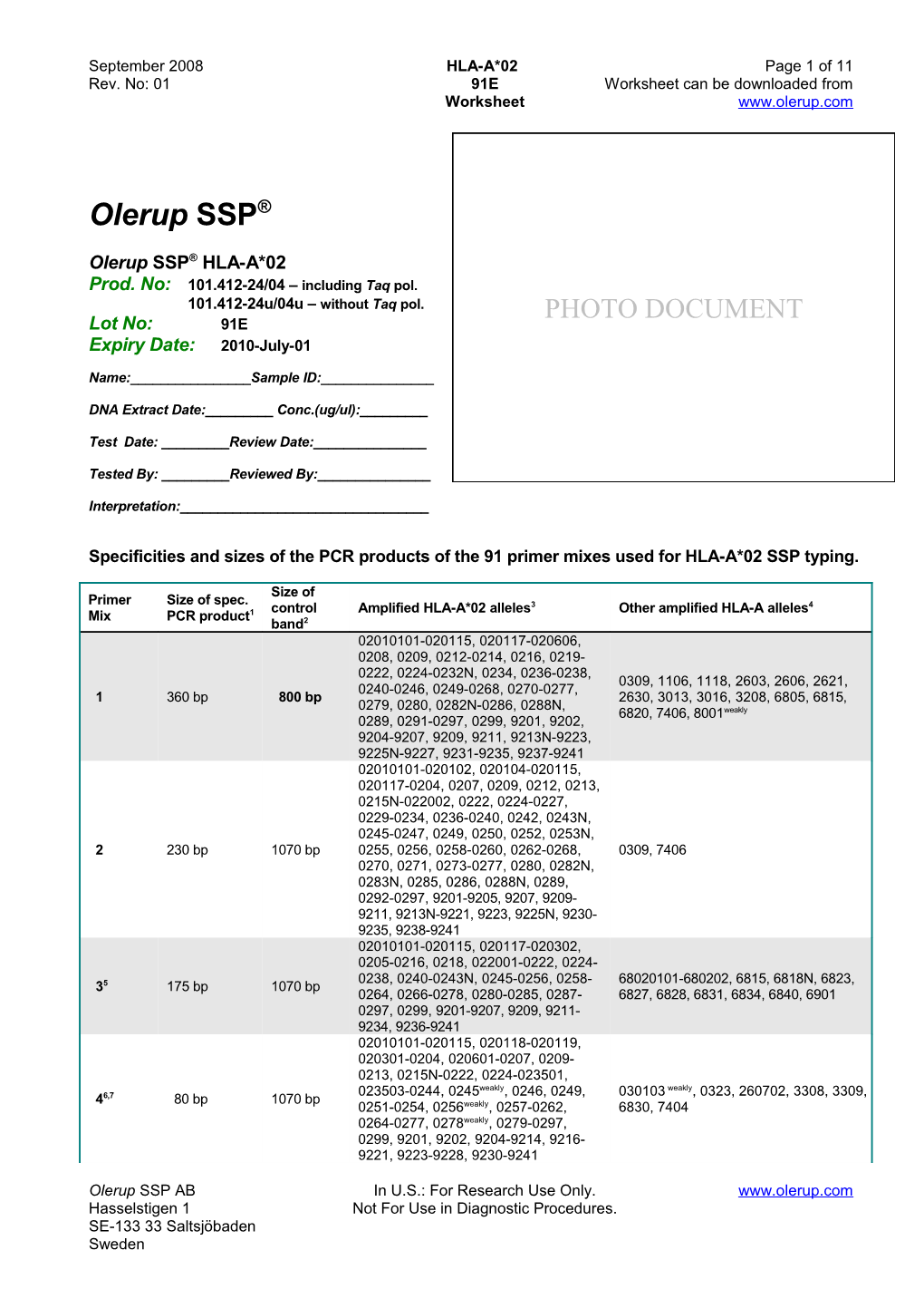 Rev. No: 0191Eworksheet Can Be Downloaded From