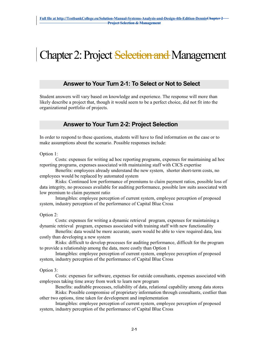 Chapter 2: Project Initiation