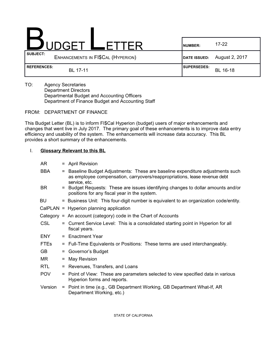 Budget Letter (2000 Ver)