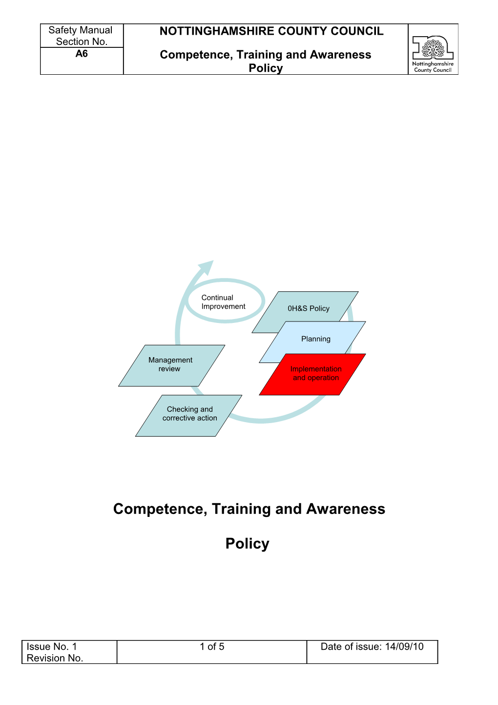 Competence, Training and Awareness