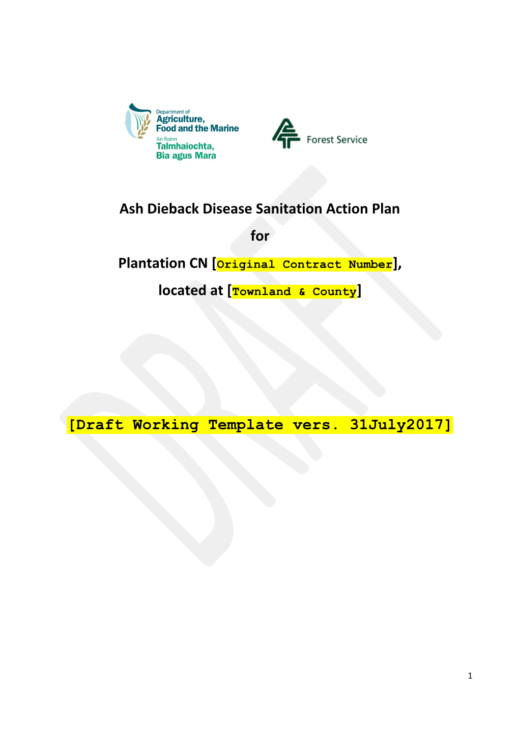 Ash Dieback Disease Sanitation Action Plan