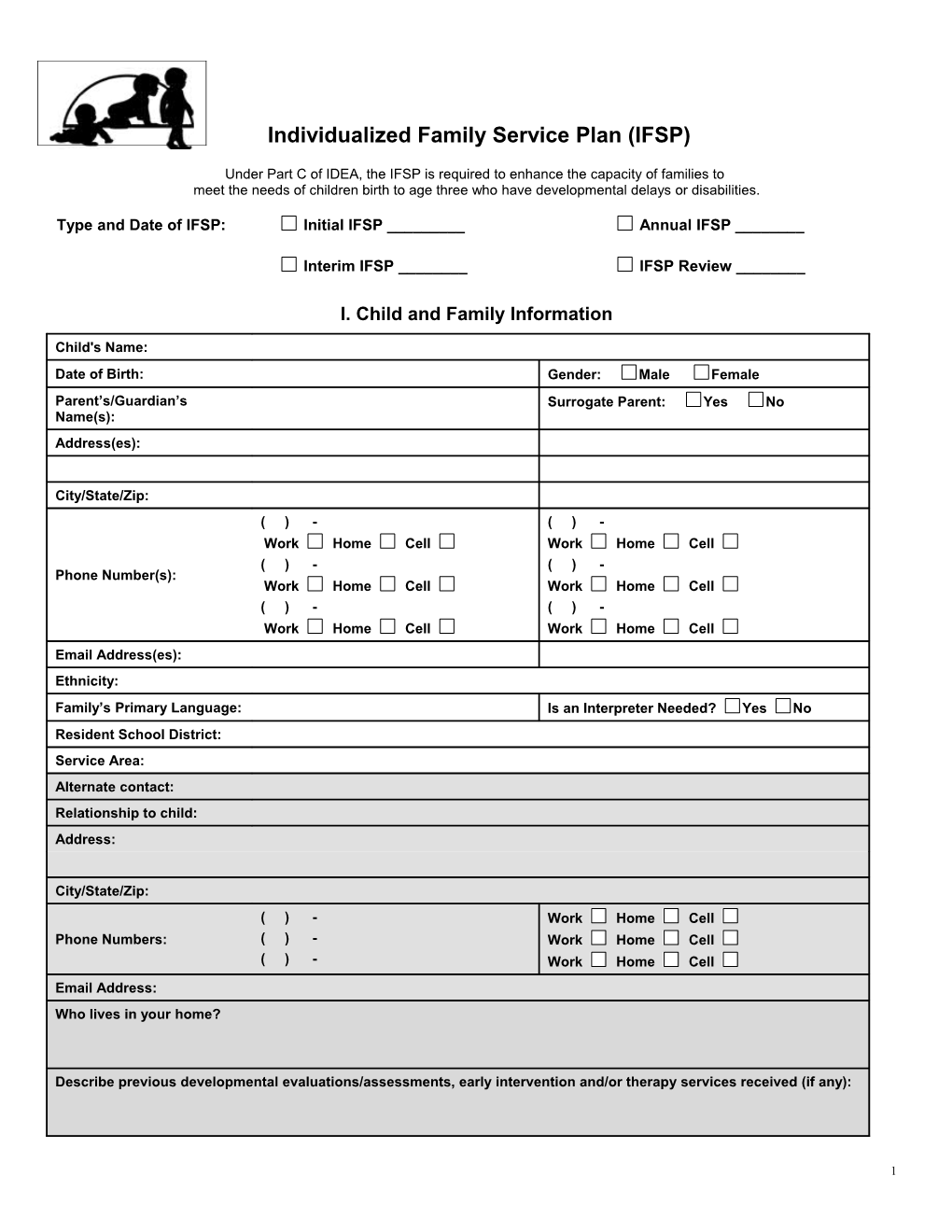 Individualized Family Service Plan