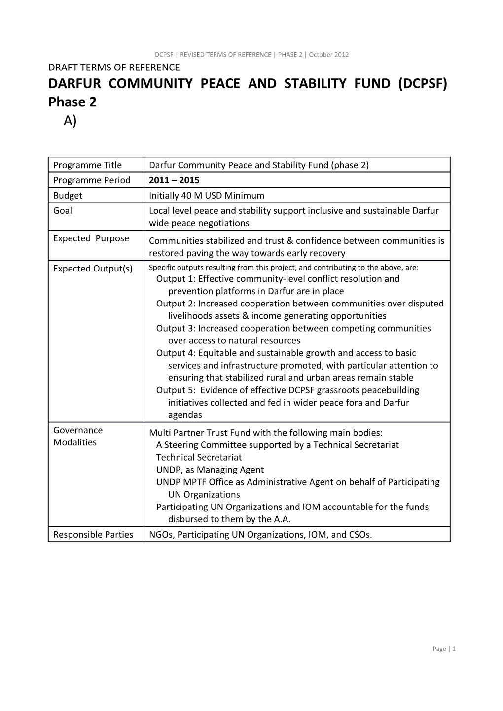 DRAFT DCPSF TOR Phase II