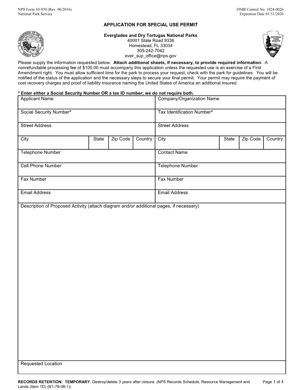 NPS Form 10-930 (Rev. 06/2016) OMB Control No. 1024-0026 s1