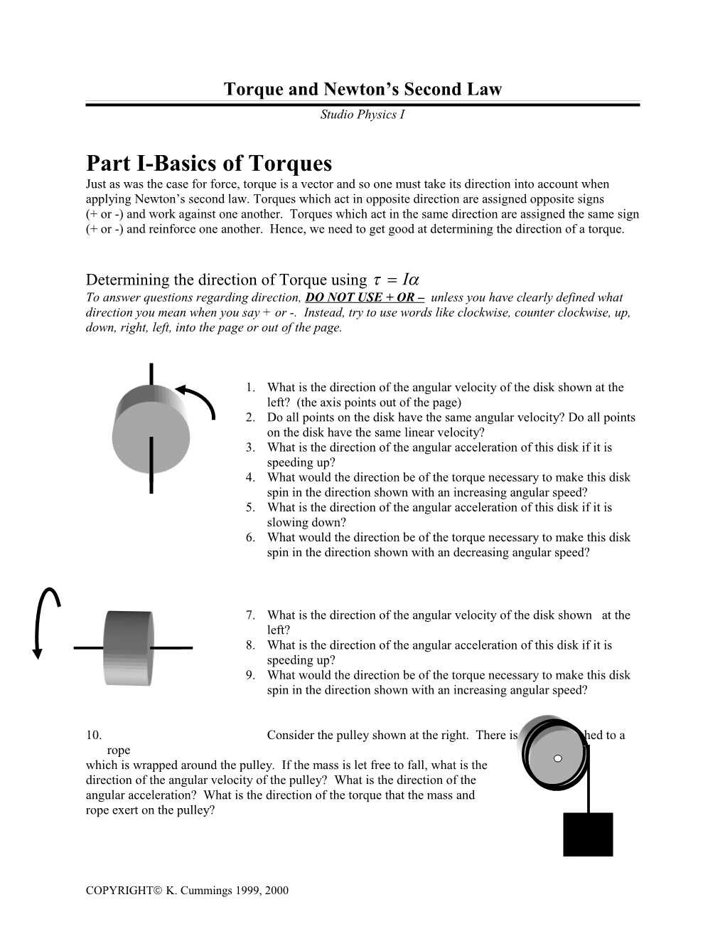 Calculating Rotational Inertias for Simple Objects