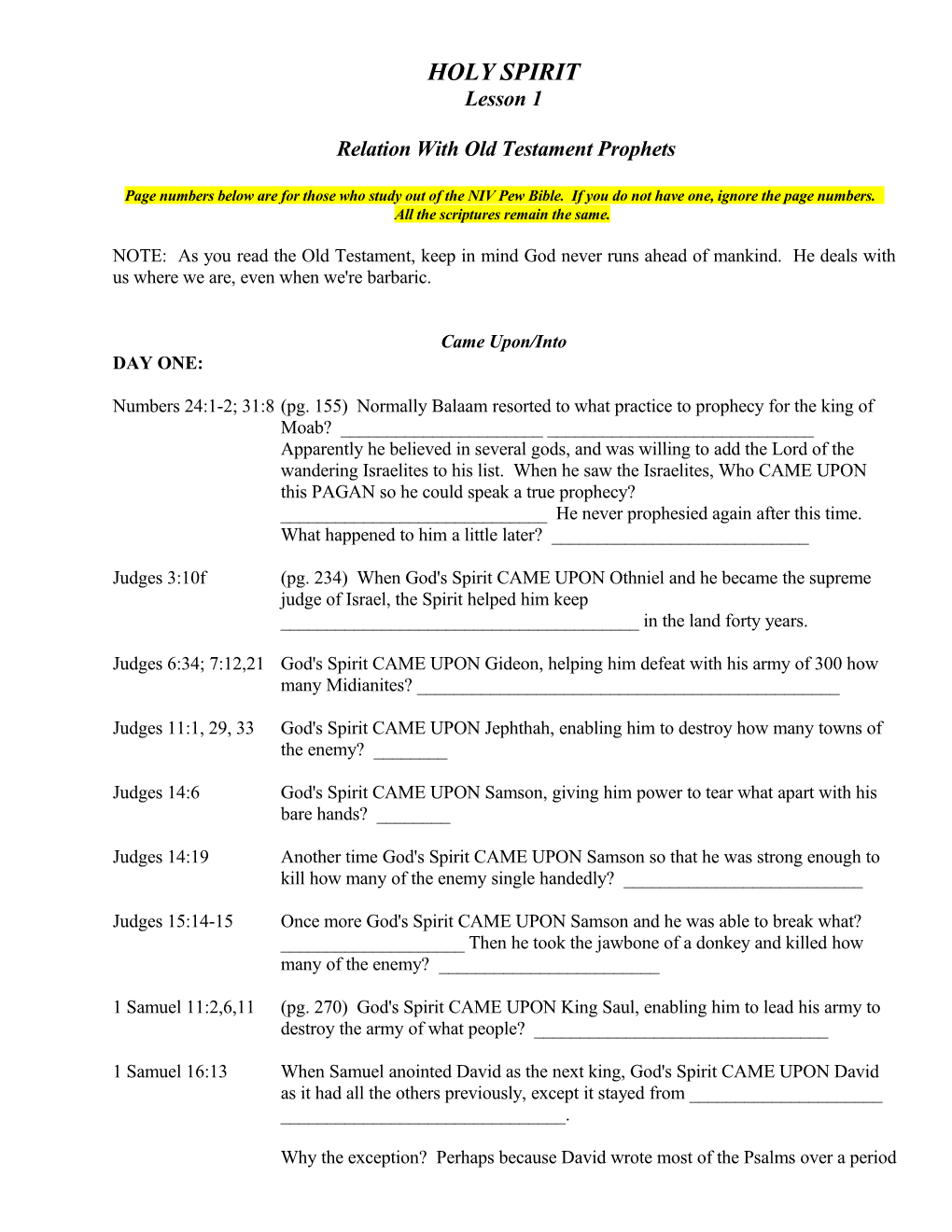 Relation with Old Testament Prophets