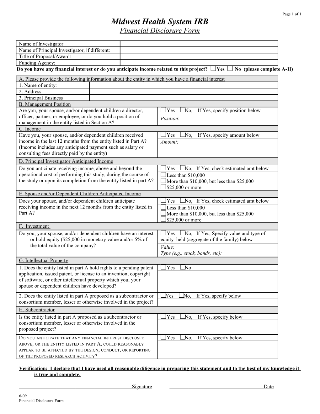 Midwest Health System IRB