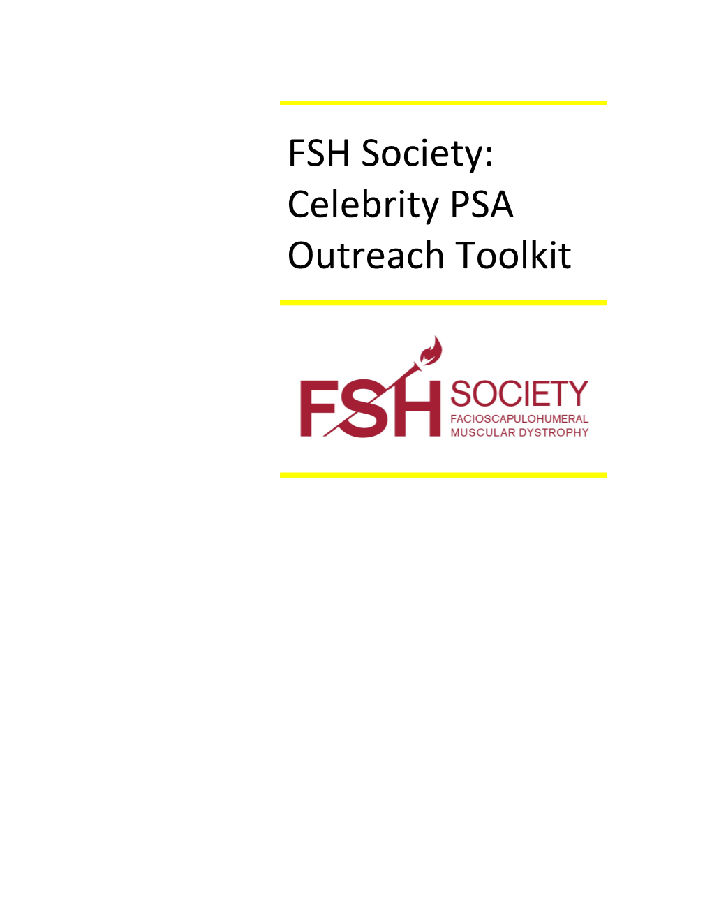 FSH Society: Celebrity PSA Outreach Toolkit