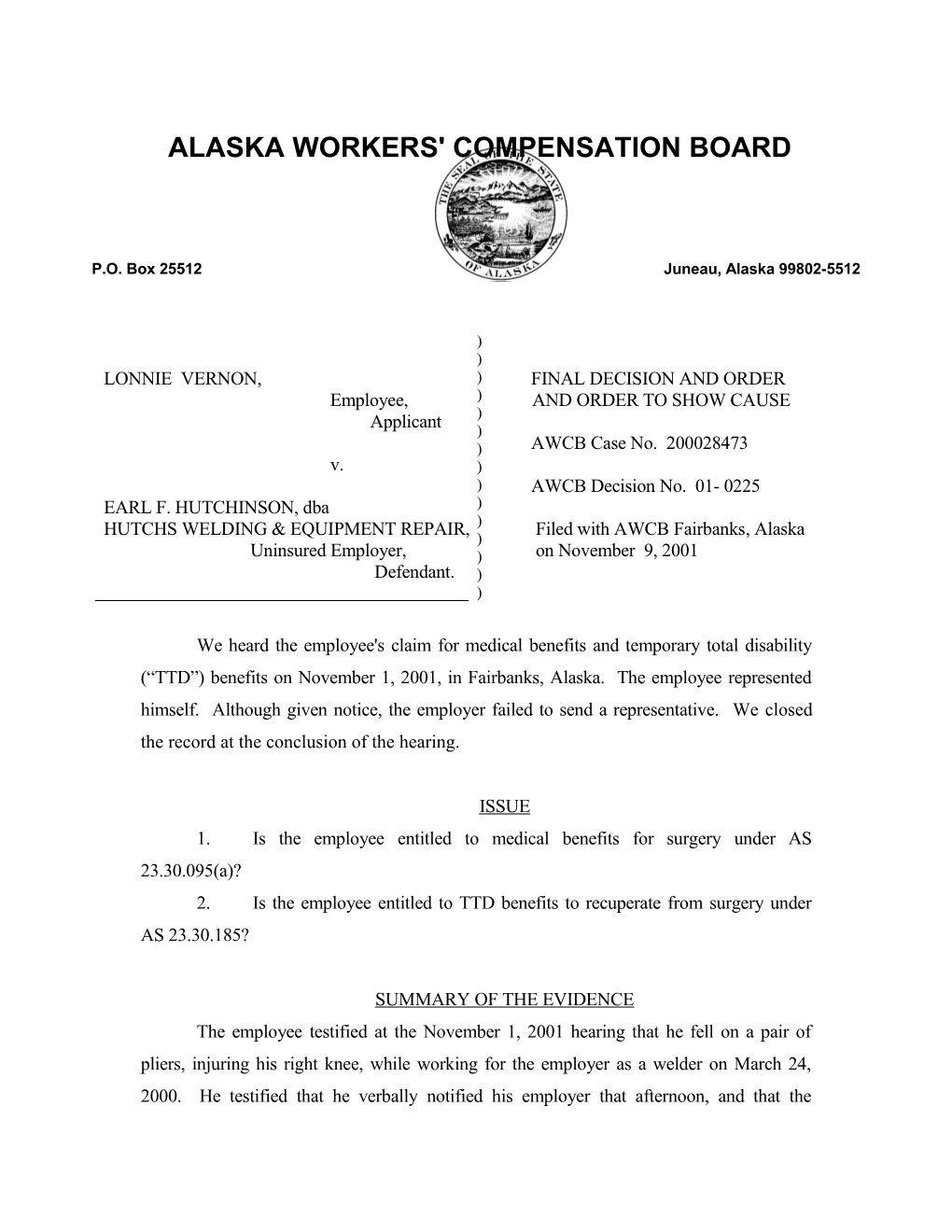 Alaska Workers' Compensation Board s47