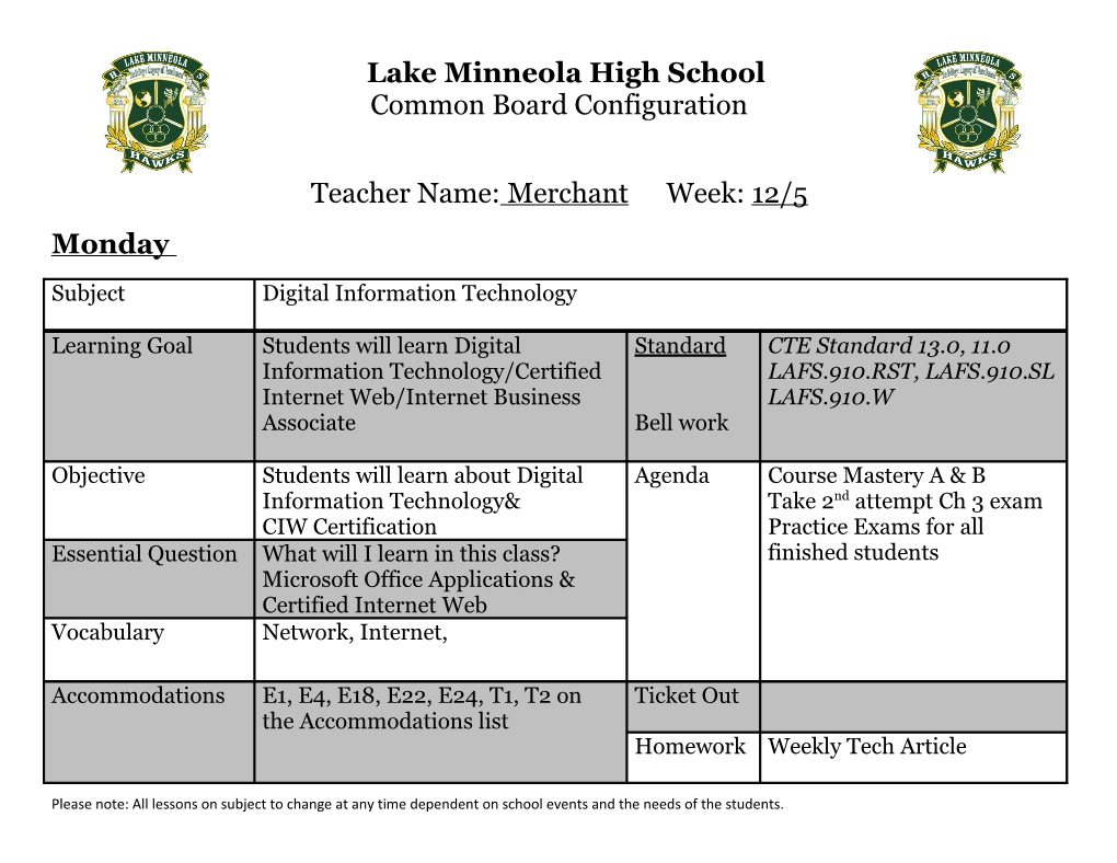 Lake Minneola High School