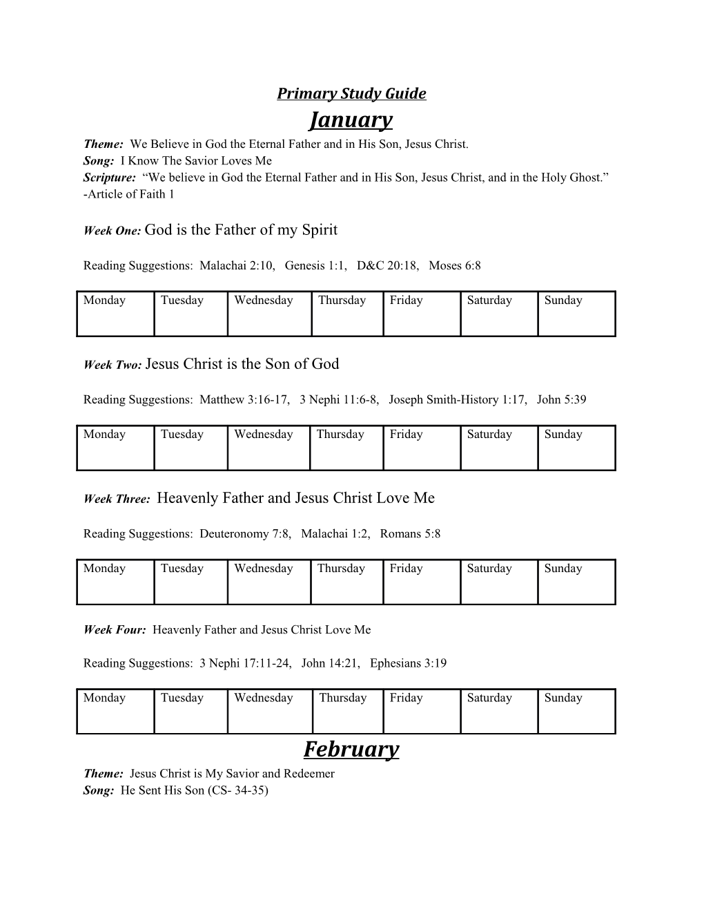 Primary Study Guide