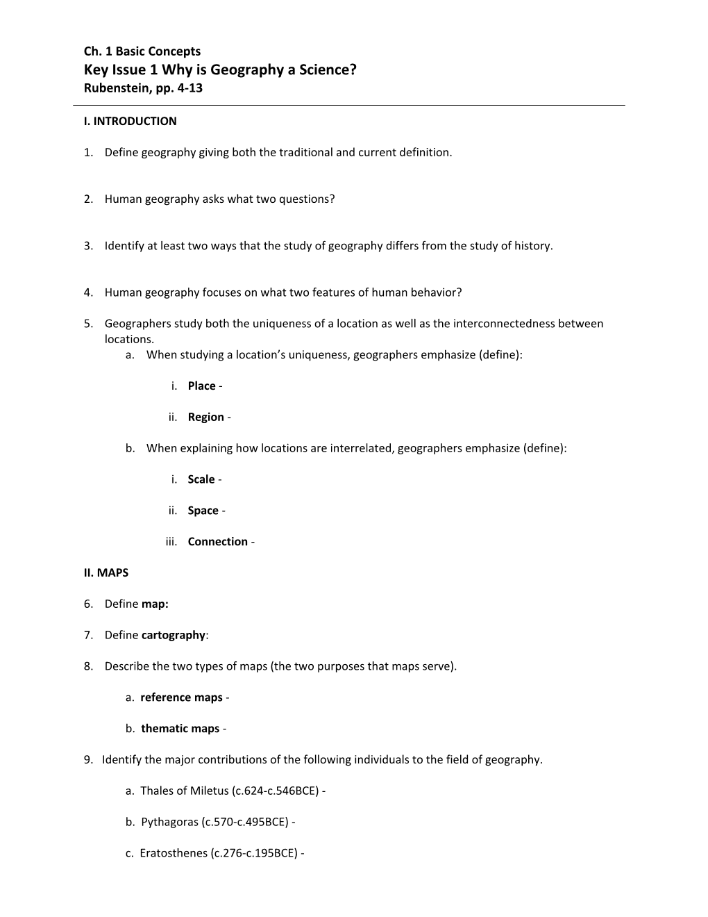 Key Issue 1 Why Is Geography a Science?