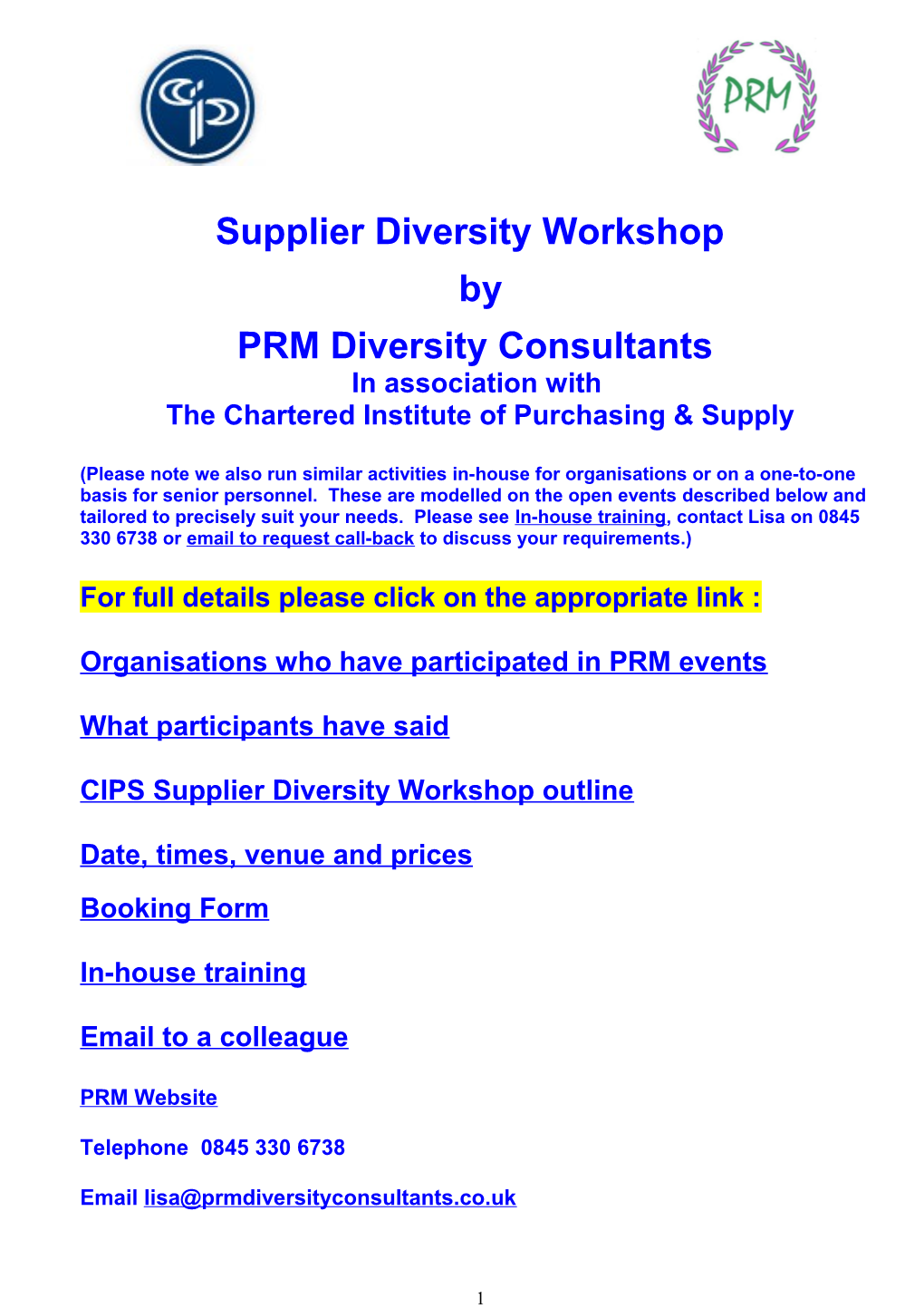 PRM Diversity Services