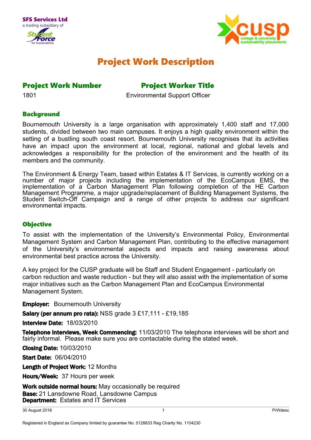 Project Work Numberproject Worker Title