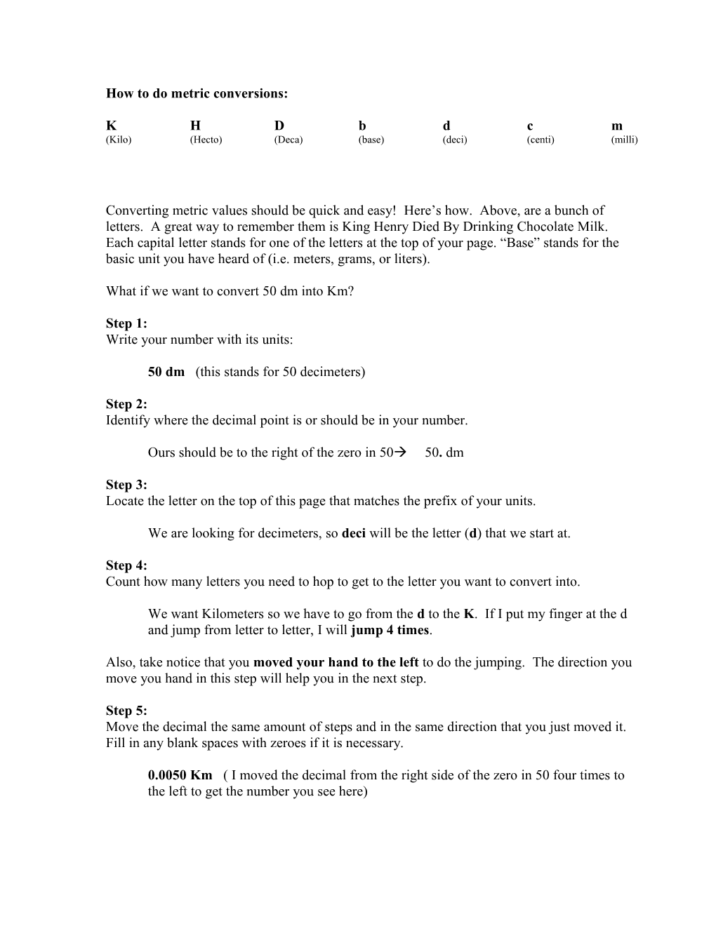 How to Do Metric Conversions