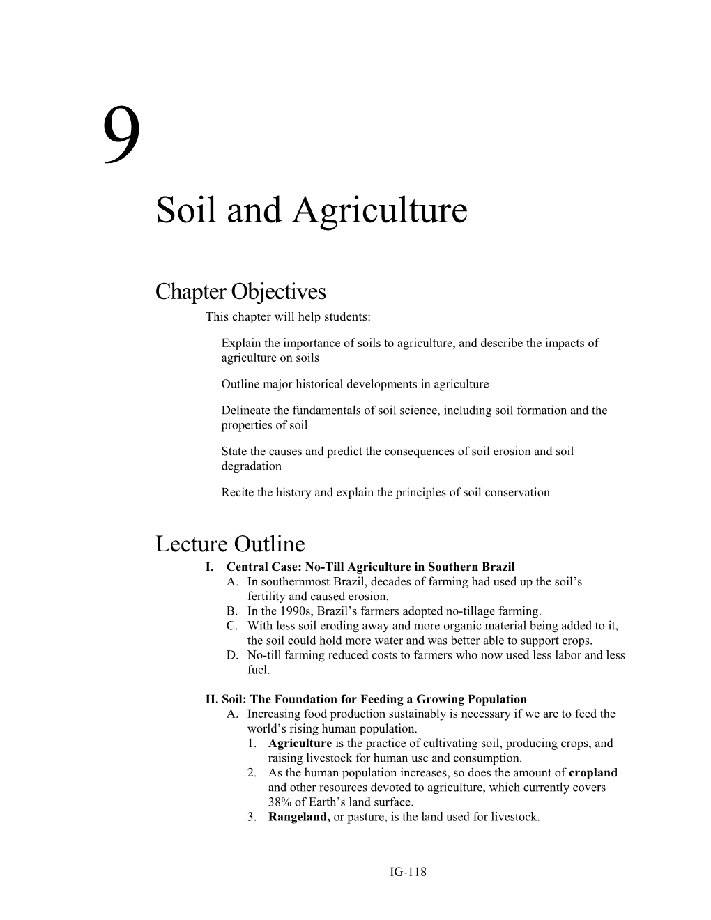 Soil and Agriculture