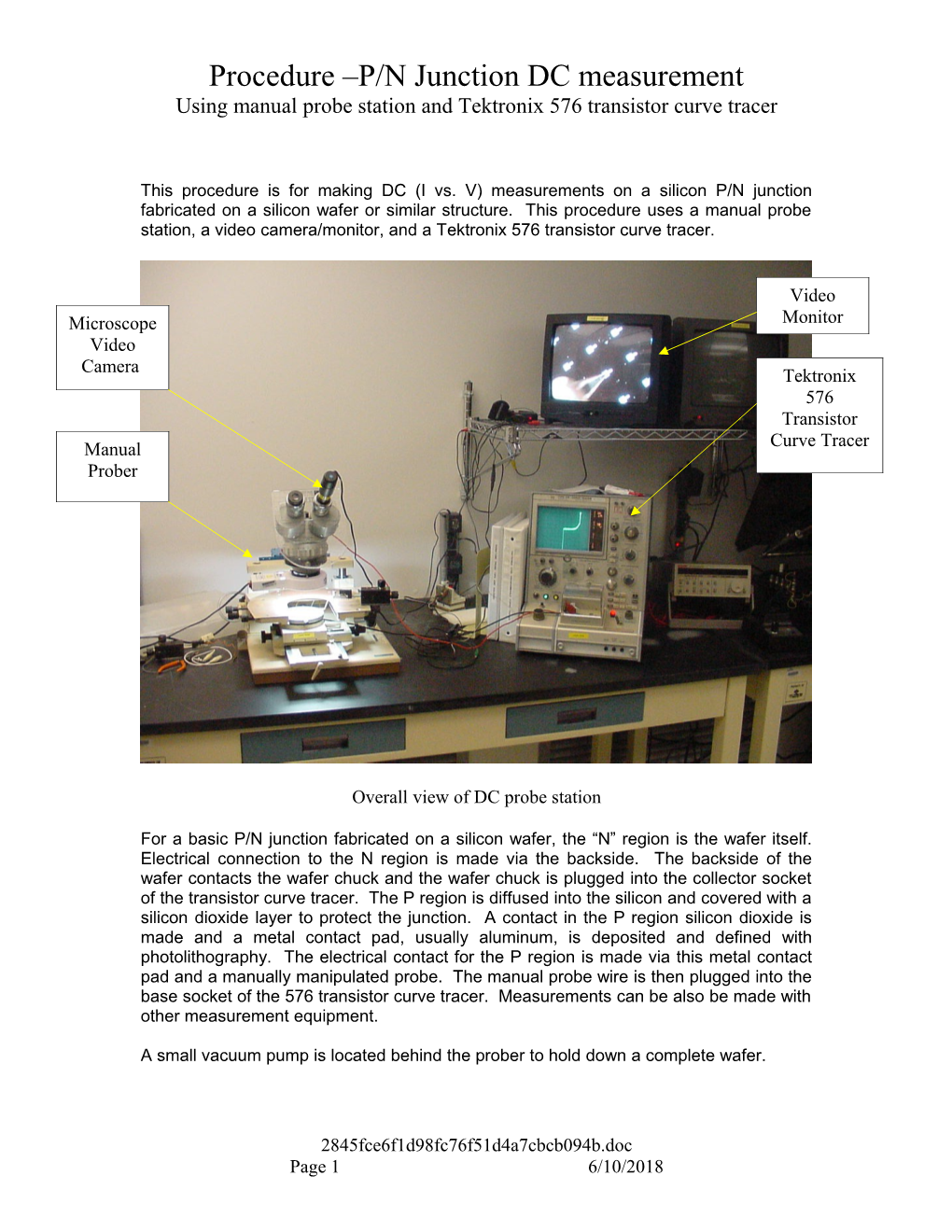 This Procedure Is for Making DC (I Vs