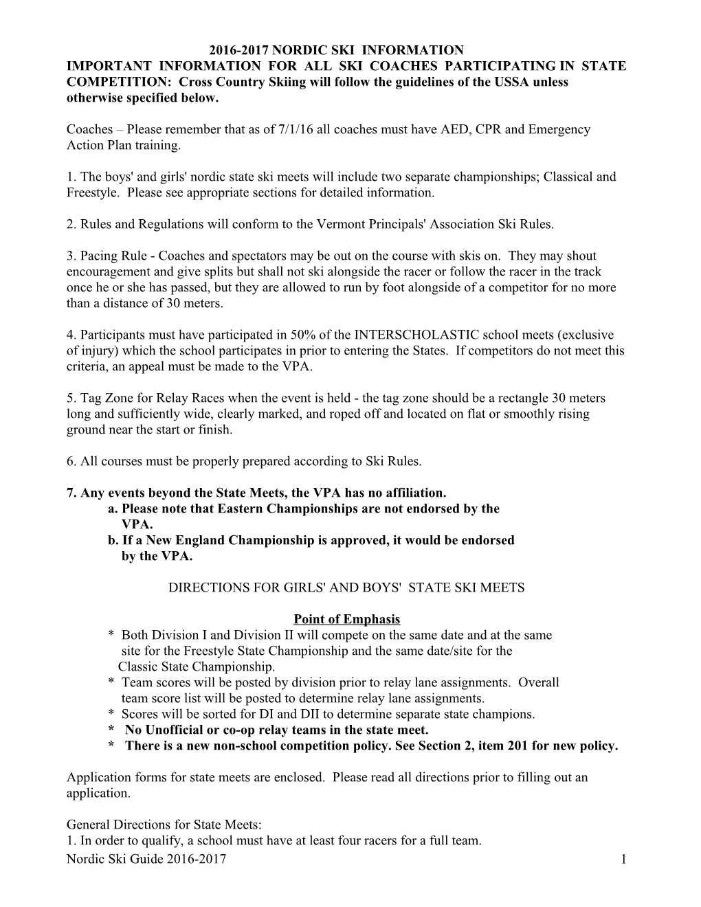 2004 Nordic Ski Information