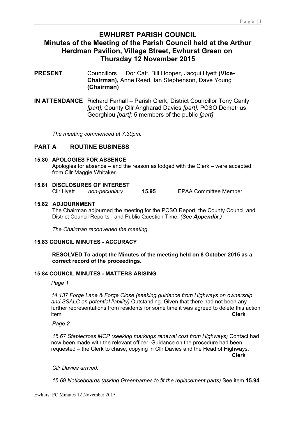 Ewhurst Parish Council s3