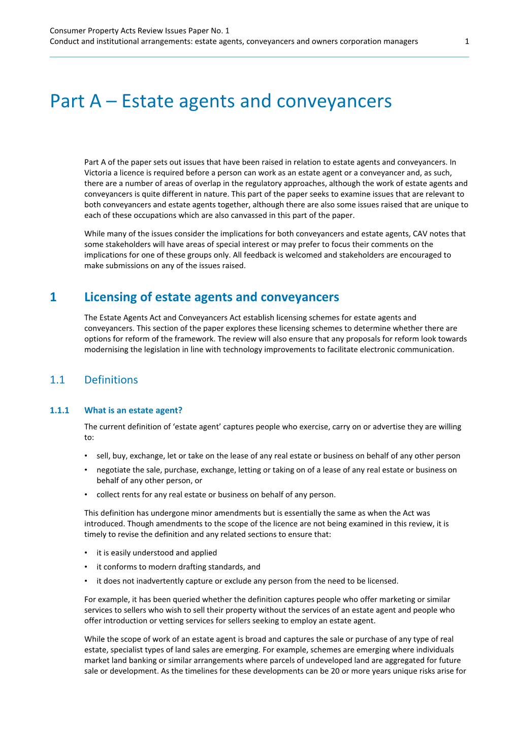 Part a Estate Agents and Conveyancers