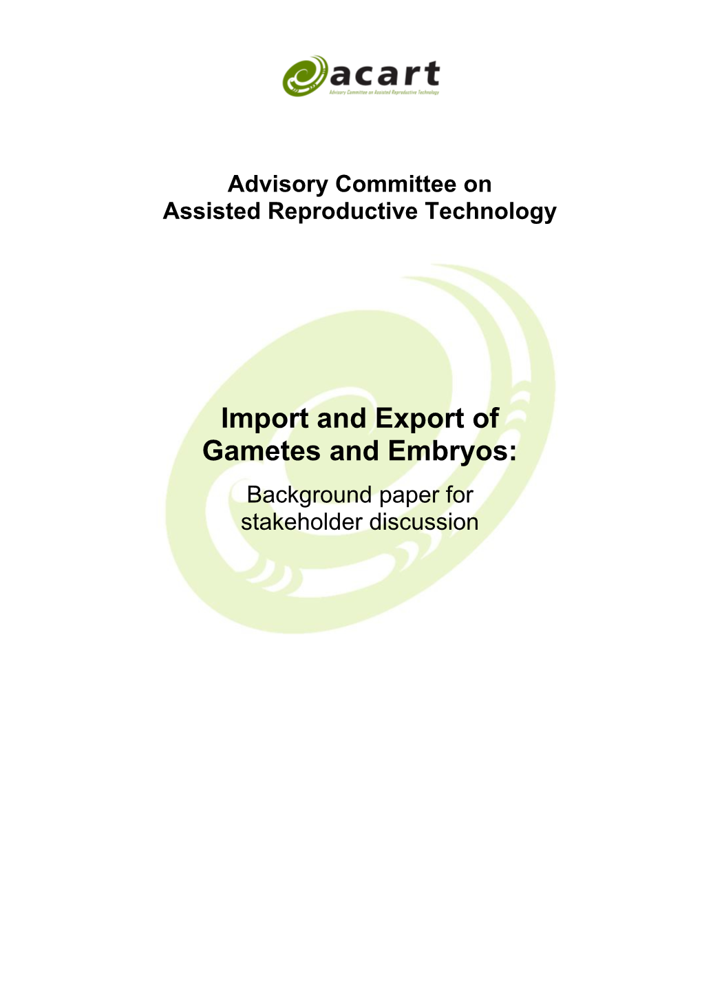 Advisory Committee on Assisted Reproductive Technology