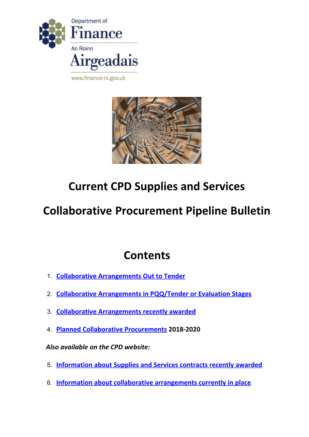 Current CPD Supplies and Servicescollaborativeprocurement Pipeline Bulletin