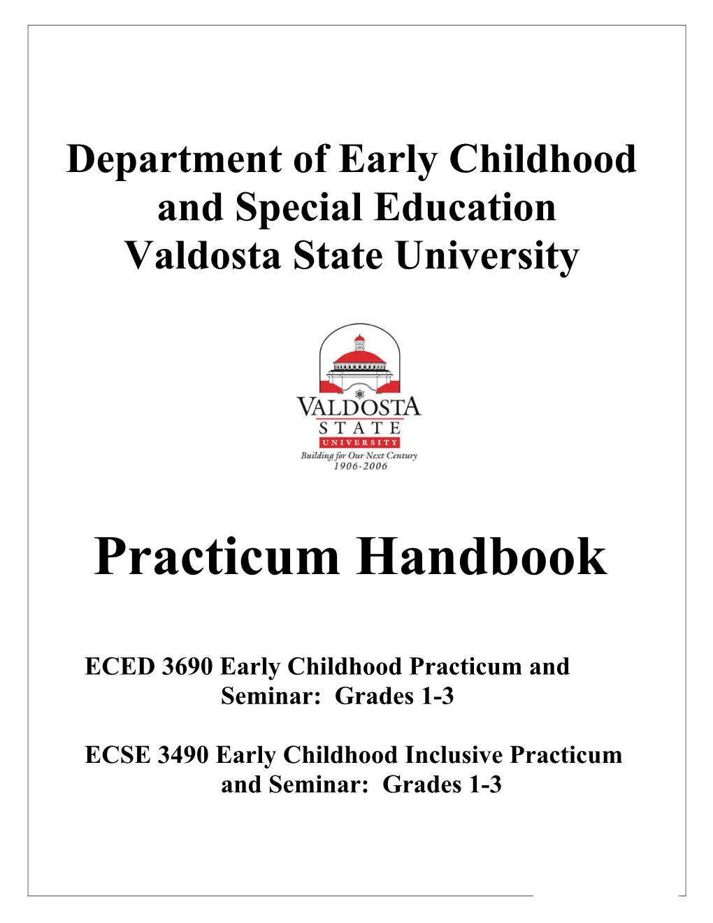 Department of Early Childhood