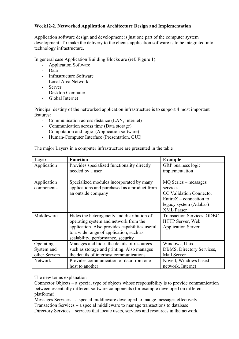 Week12-2. Networked Application Architecture Design and Implementation