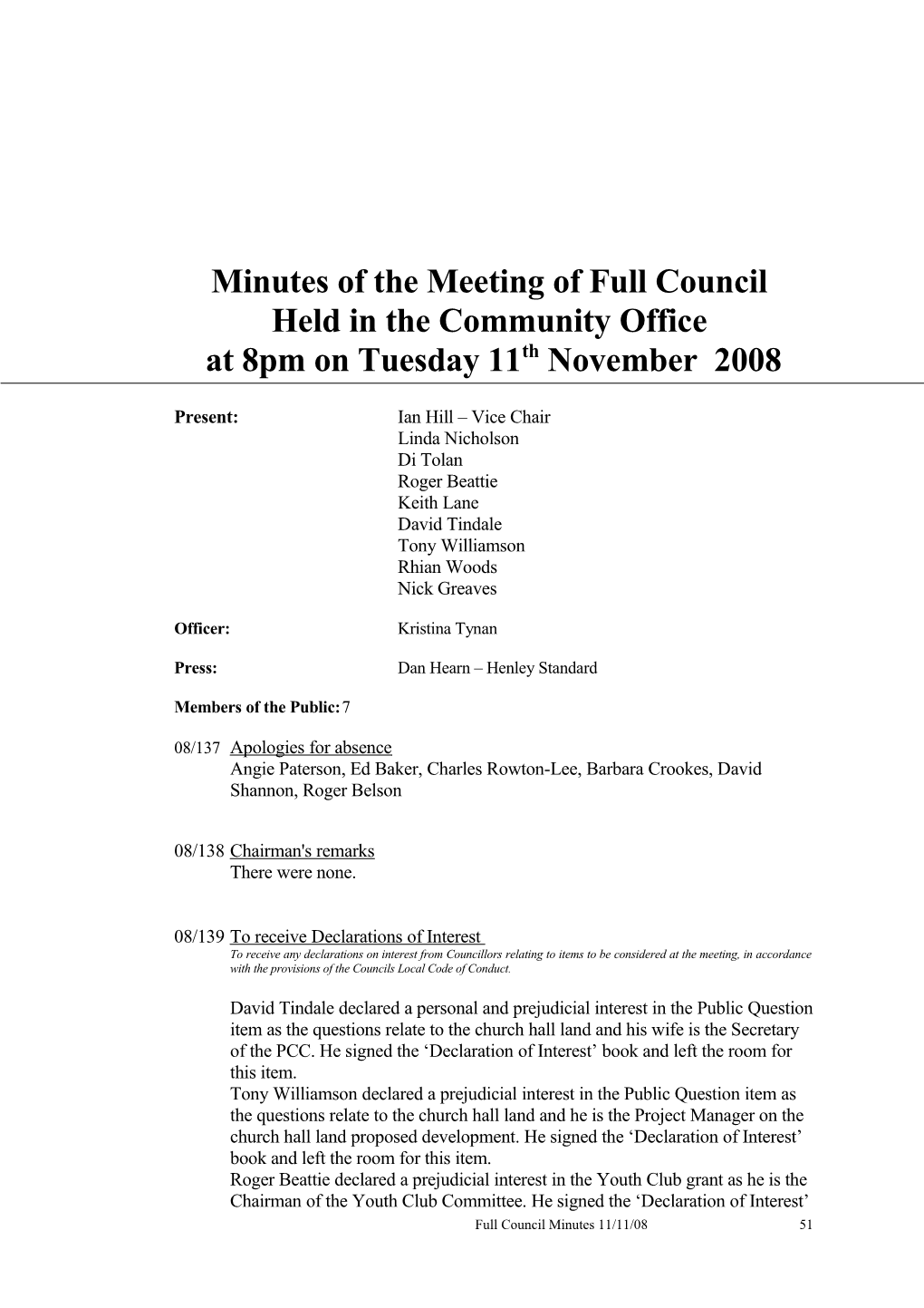 There Will Be a Meeting of Full Council
