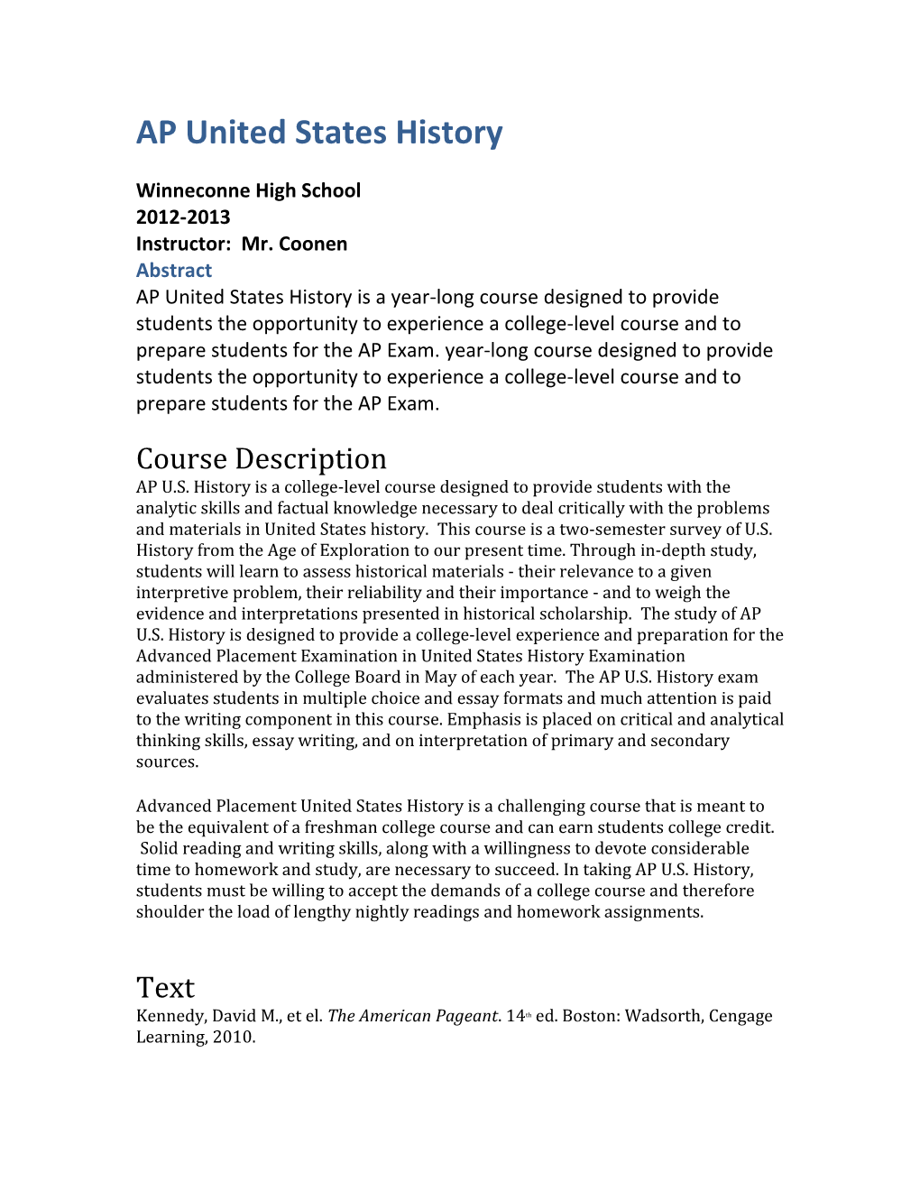 AP United States History s7