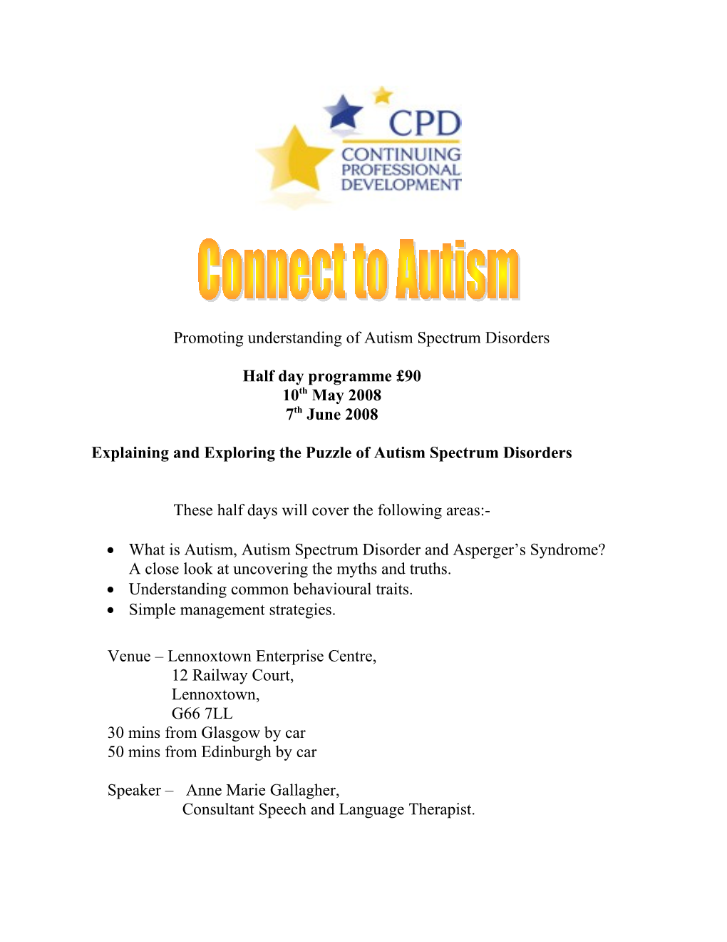 Promoting Understanding of Autism Spectrum Disorders