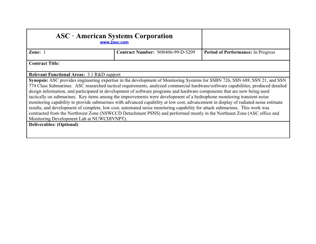 ASC American Systems Corporation