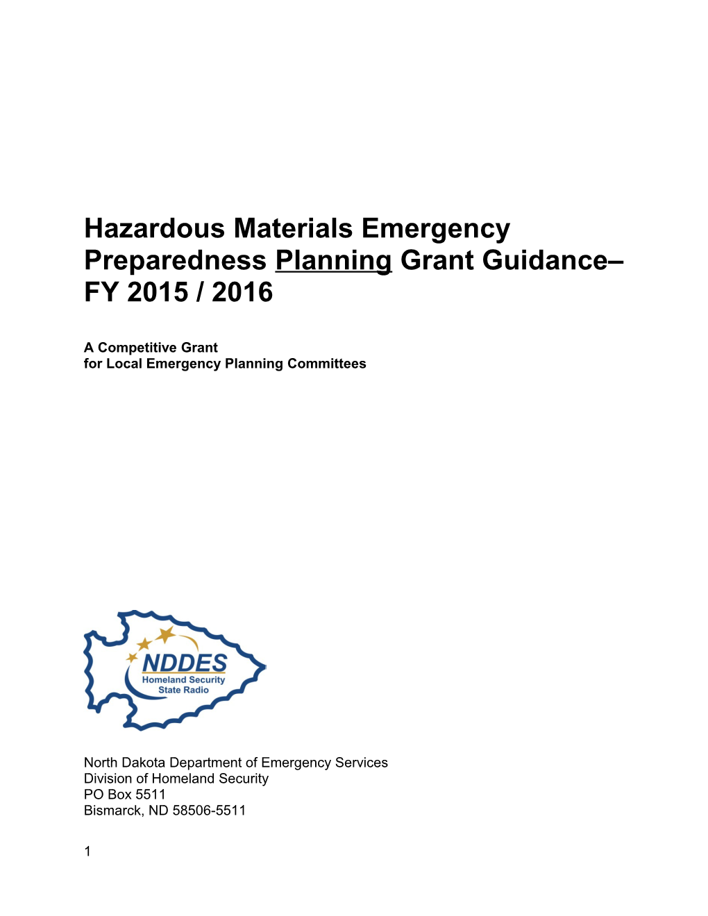 Hazardous Materials Emergency Preparedness Grant Program s1