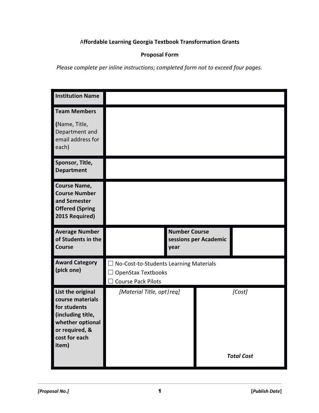 Technical Proposal Template