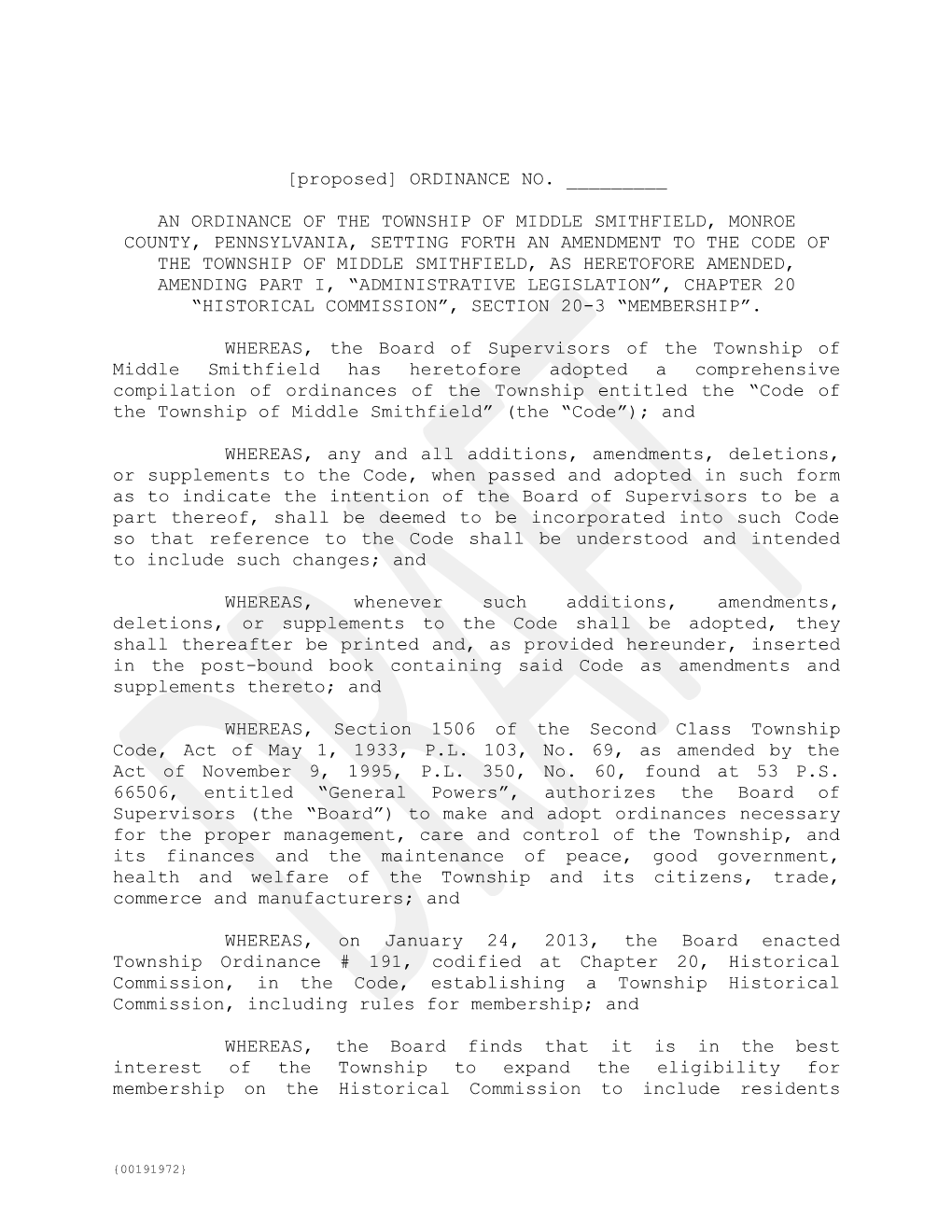 Ord Amending Historical Comm Ordinance (Mag Rev) (00191972;1)