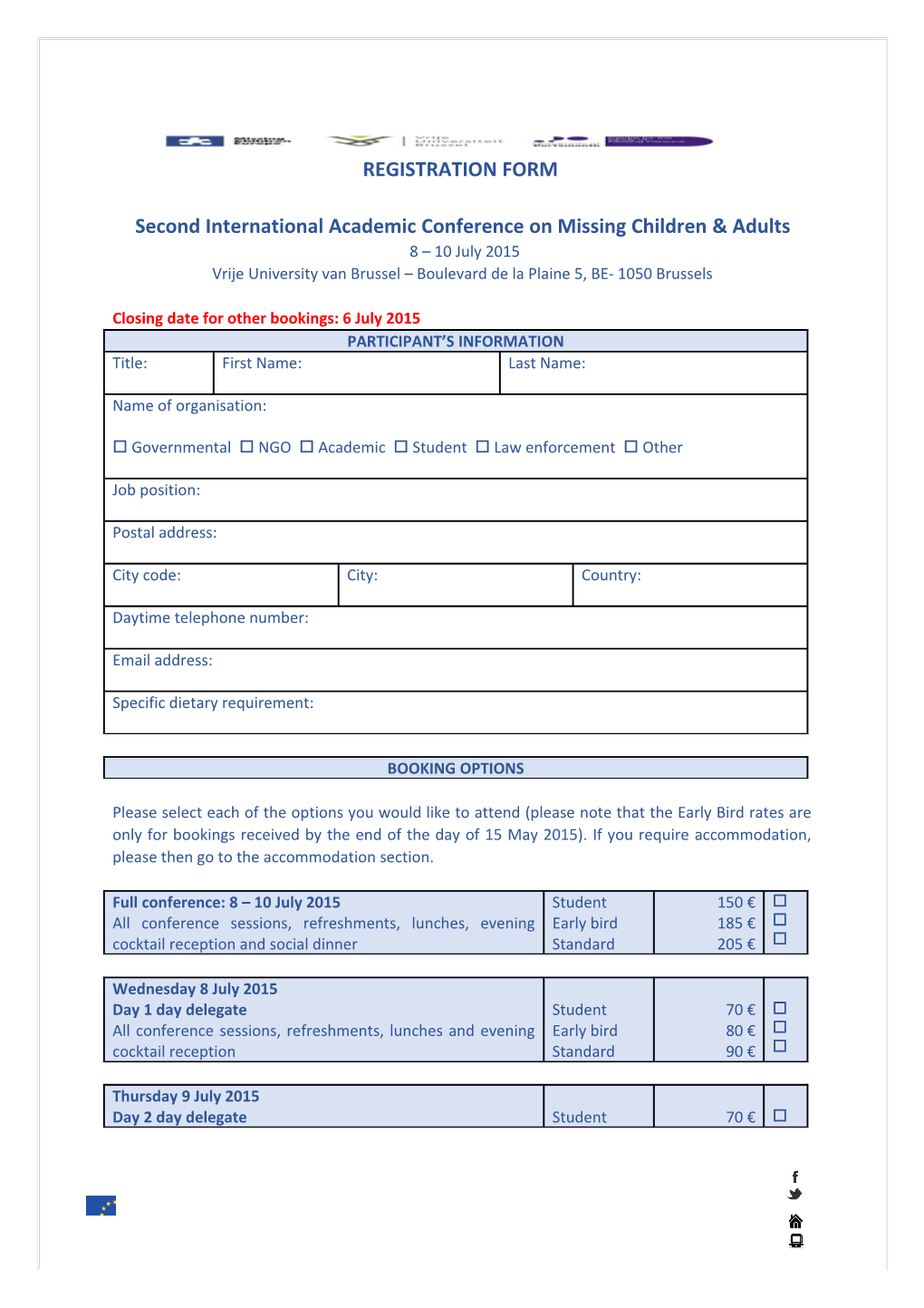 Second International Academic Conference on Missing Children & Adults