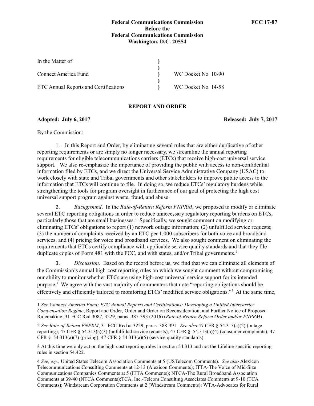 Federal Communications Commission FCC 17-87
